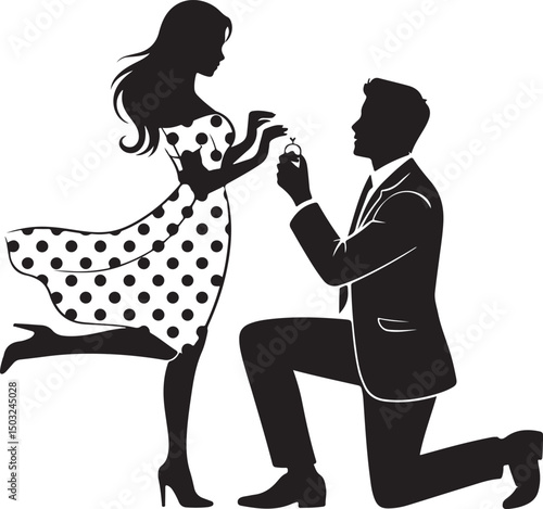 Bride and Groom Wedding Silhouette

Just Married Couple Vector Art

Elegant Wedding Moment Illustration

Romantic Bride & Groom Pose

Classic Wedding Couple Silhouette
