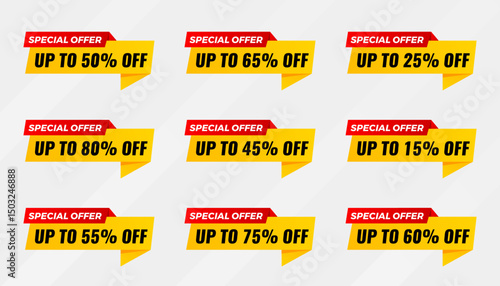 Discount sale labels vector template. Price Drop, big sale, final sale, flash sale background. Discount Promotion marketing poster design for web and Social.