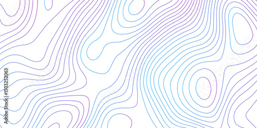 Topographic map background with geographic grid for hiking and mountain sport. modern design with white background and colorful wave line. topographic contour lines vector map seamless pattern vector.