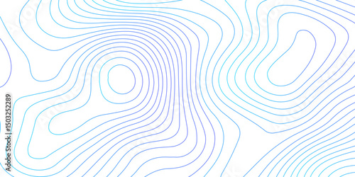 Topographic map background with geographic grid for hiking and mountain sport. modern design with white background and colorful wave line. topographic contour lines vector map seamless pattern vector.