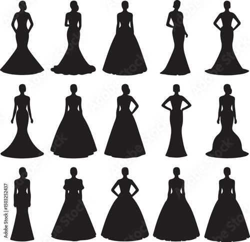 Bride and Groom Wedding Silhouette

Just Married Couple Vector Art

Elegant Wedding Moment Illustration

Romantic Bride & Groom Pose

Classic Wedding Couple Silhouette