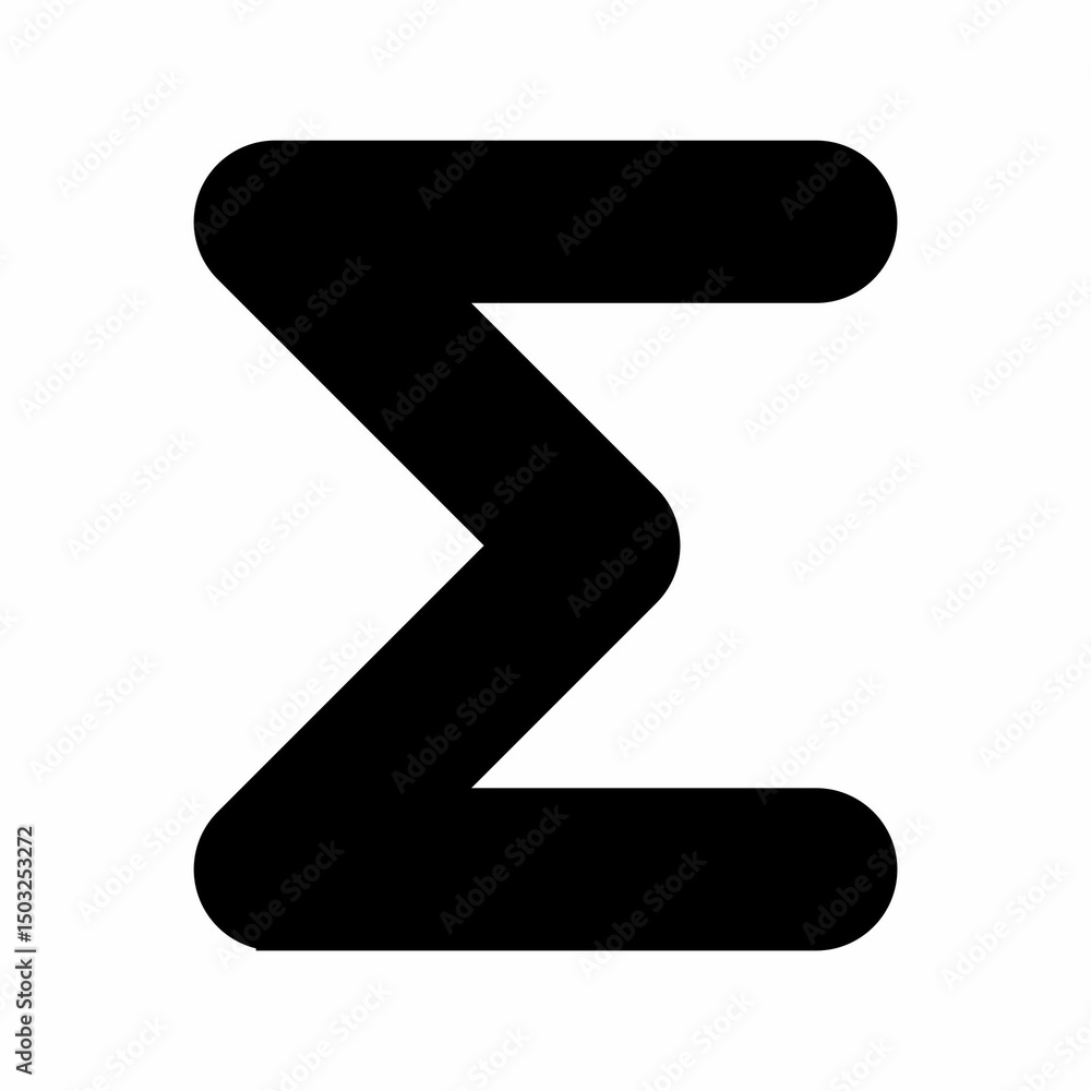 Autosum greek icon. Design image Autosum greek icon. Design image