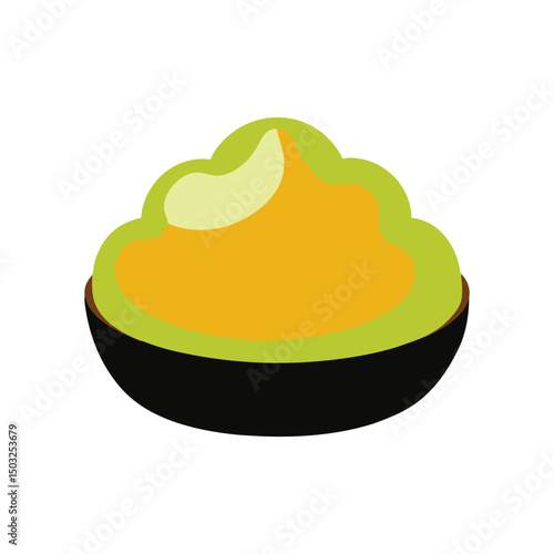 mashed potatoes vector art illustration on white background