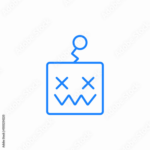 broken bot icon sign vector