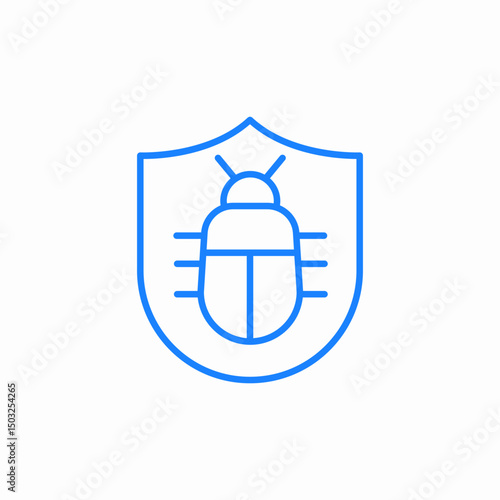 bug protection icon sign vector