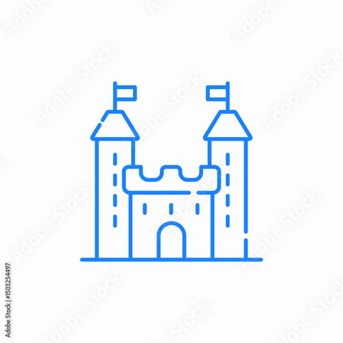 castle icon icon sign vector