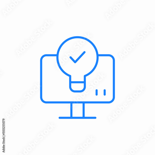 desktop brightness icon sign vector