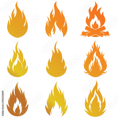 fire icons , fire icons set