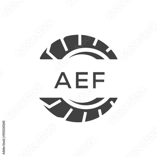 AEF  Logo. Vector Graphic Branding Letter Element. White Background	