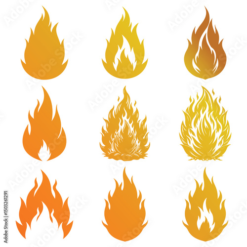 fire icons , fire icons set