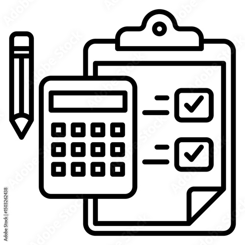 clipboard calculation icon