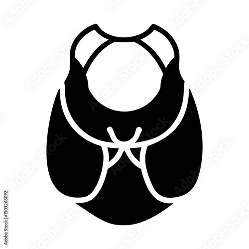 Illustration of a sports bra or halter top with interesting design elements