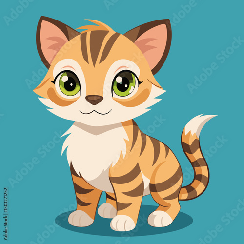 cute vector cartoon cat