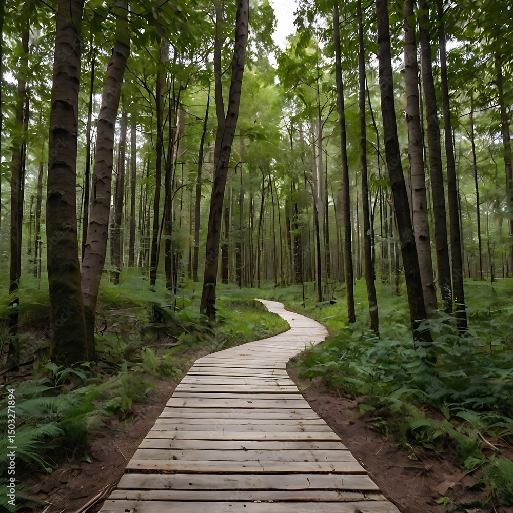 Fototapeta premium green forest wallpaper