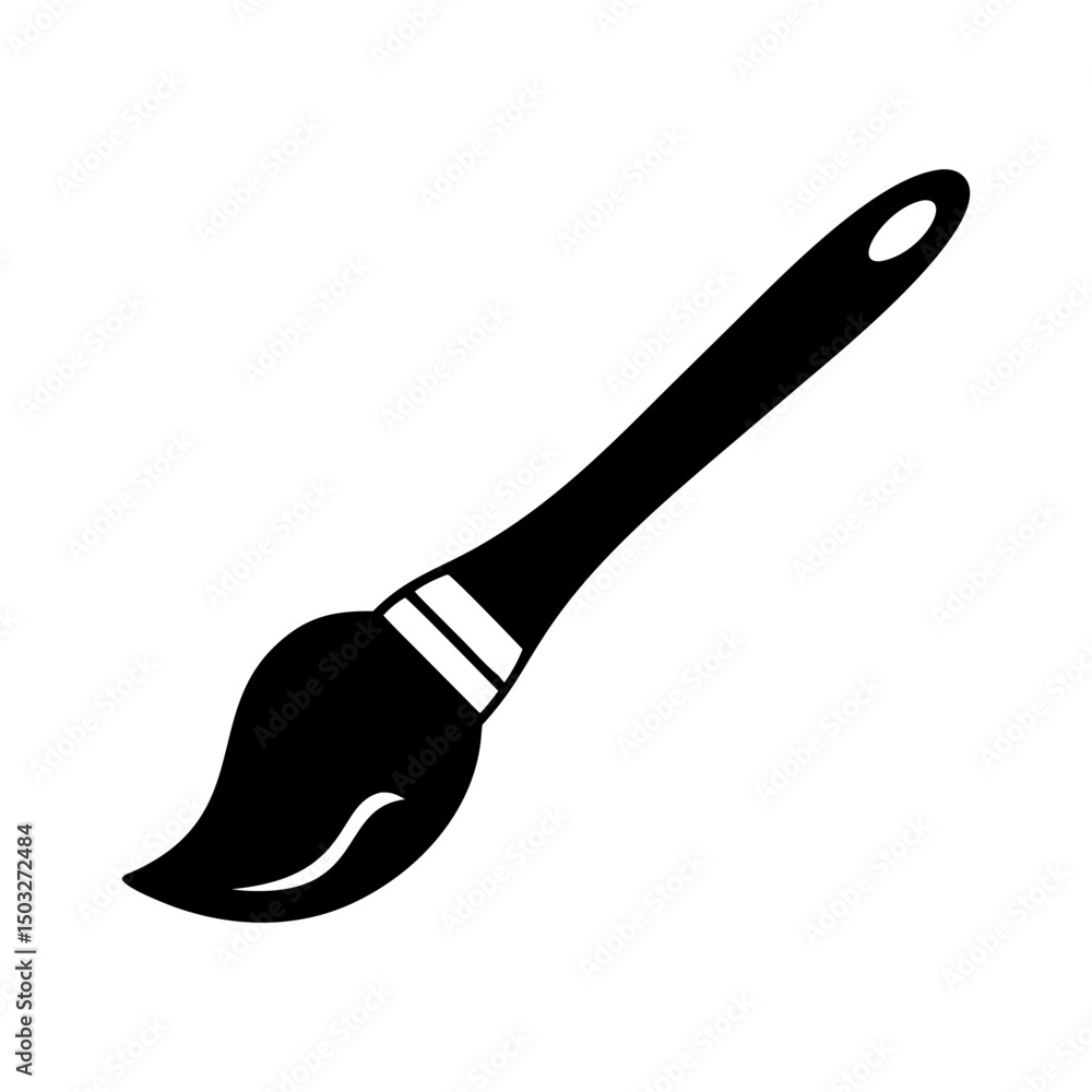 Fototapeta premium Illustration of a professional paint brush tool on a white background