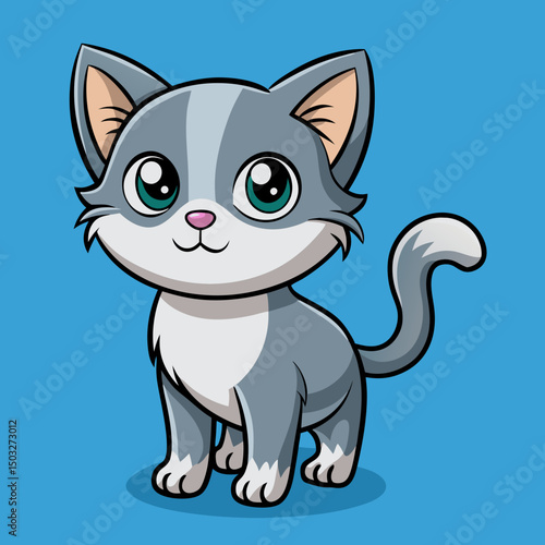 cute vector cartoon cat