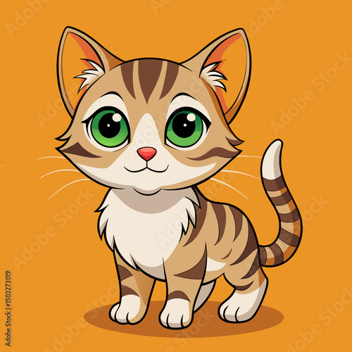 cute vector cartoon cat