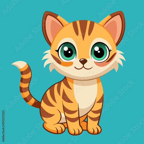 cute vector cartoon cat