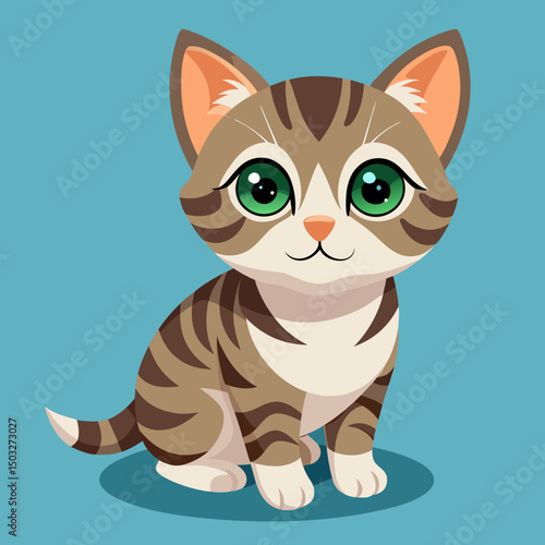 cute vector cartoon cat