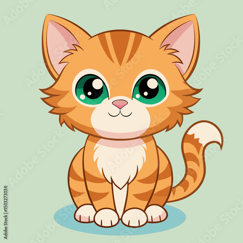 cute vector cartoon cat