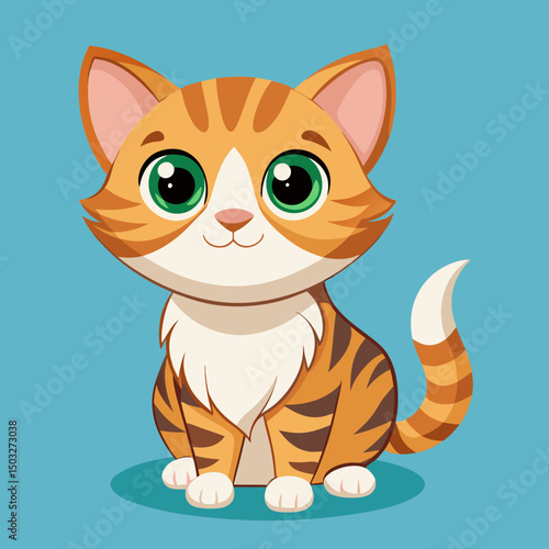 cute vector cartoon cat