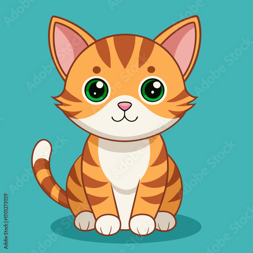 cute vector cartoon cat