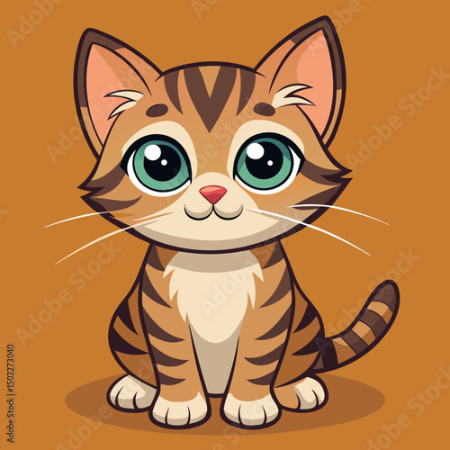 cute vector cartoon cat