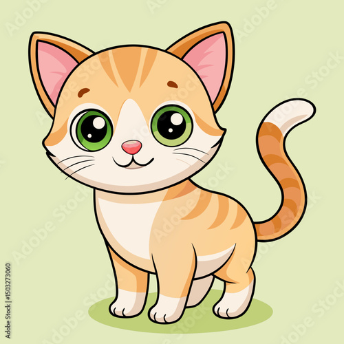 cute vector cartoon cat