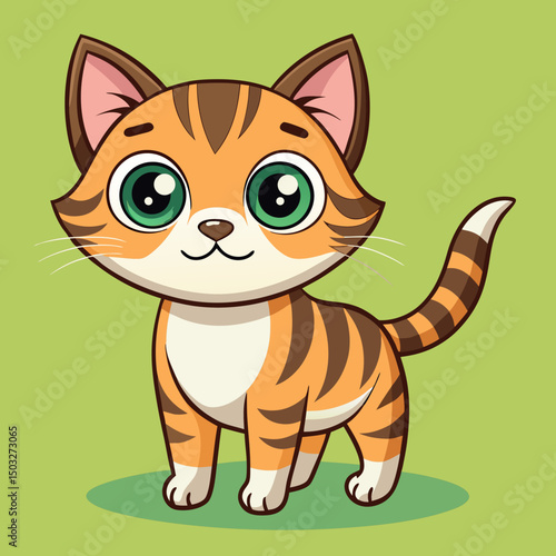 cute vector cartoon cat
