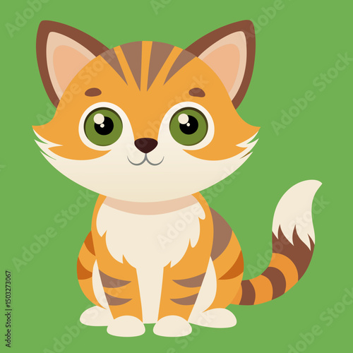 cute vector cartoon cat