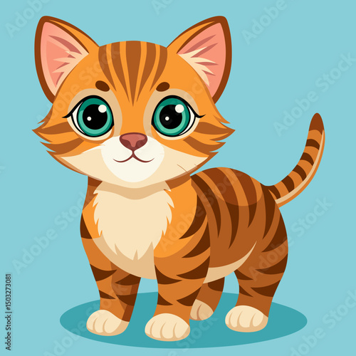 cute vector cartoon cat