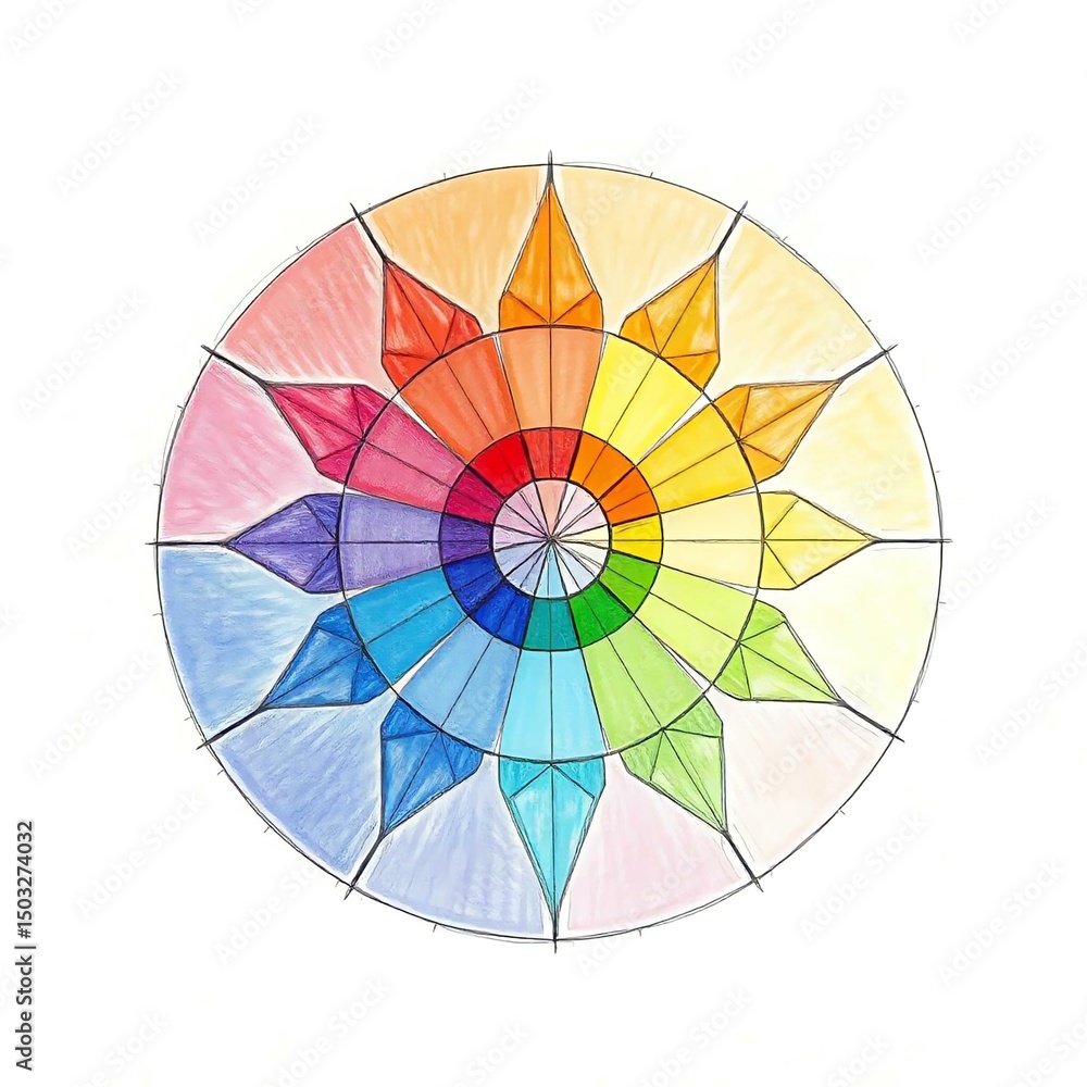 Obraz premium color wheel isolated on white background