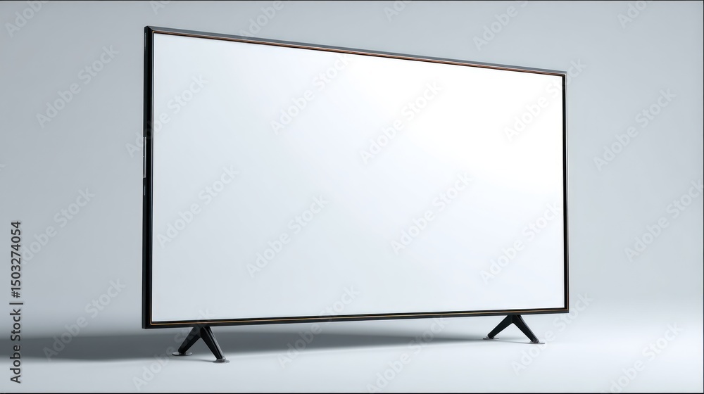 Fototapeta premium Modern flat screen television, simple, minimalist design