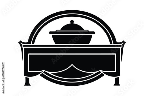 buffet vector silhouette icon