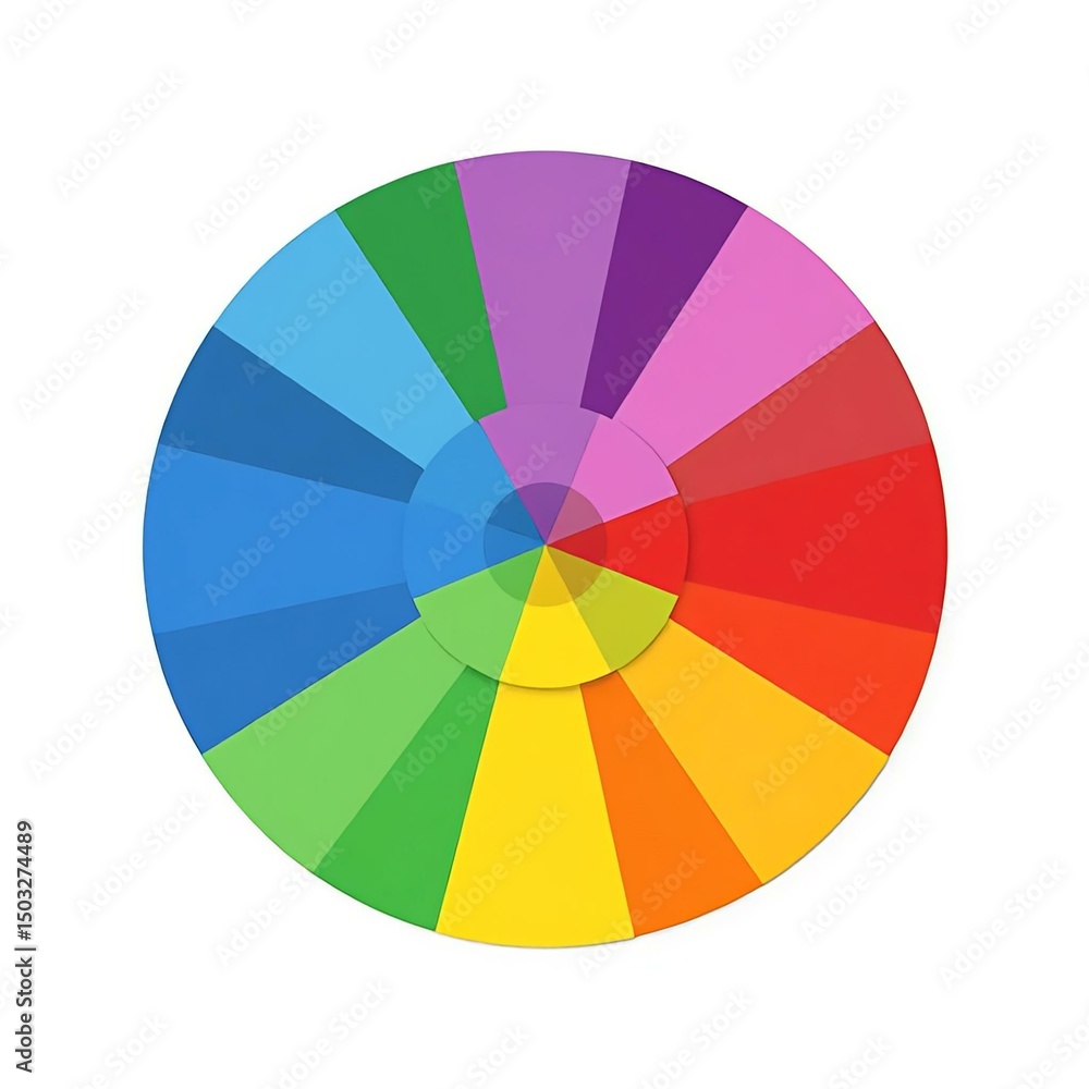Fototapeta premium color wheel isolated on white