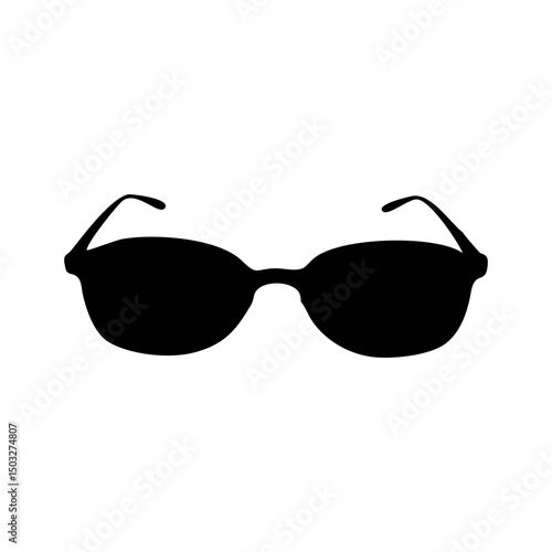 Silhouette of stylish sunglasses with round lenses perfect for sun protection