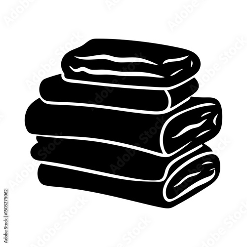 Neatly stacked pile of fresh laundry, ready to be put away carefully