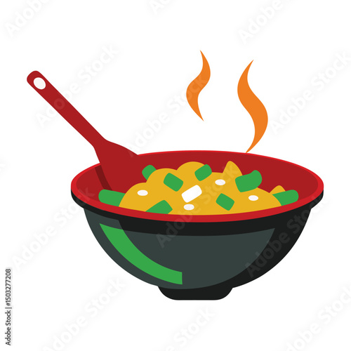 cooking pot with vegetables