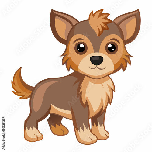 cute cartoon vector dog