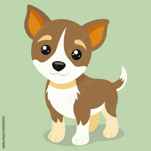cute cartoon vector dog
