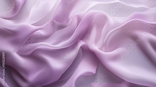Soft Lavender Fabric Draped in Gentle Waves