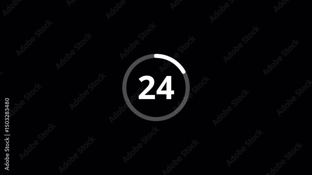 30 Second Countdown Timer Animation – Minimal Dark Style 30 Second Countdown Timer Animation – Minimal Dark Style