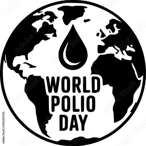 World Polio Day logo featuring a global awareness graphic.