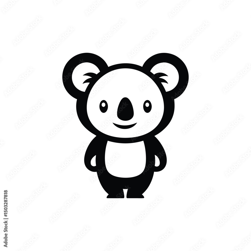 Fototapeta premium cute koala animal mascot character cartoon vector .eps