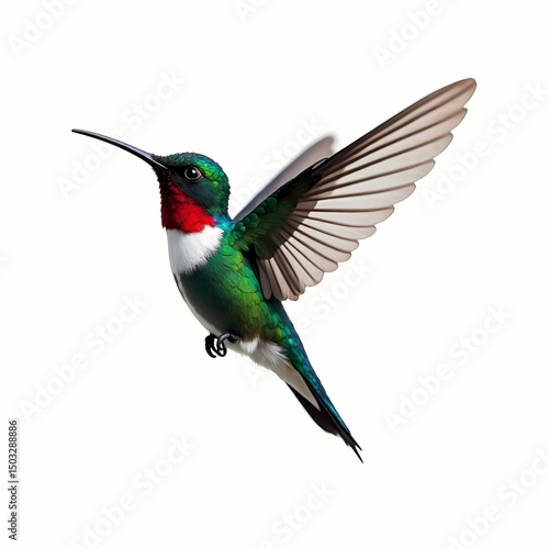 hummingbird on white background