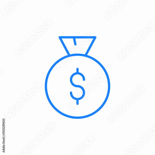 money bag icon sign vector