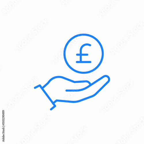 pound payment icon sign vector
