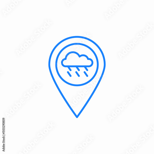 rain location icon sign vector