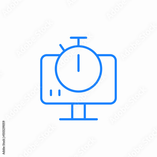screensaver timer icon sign vector