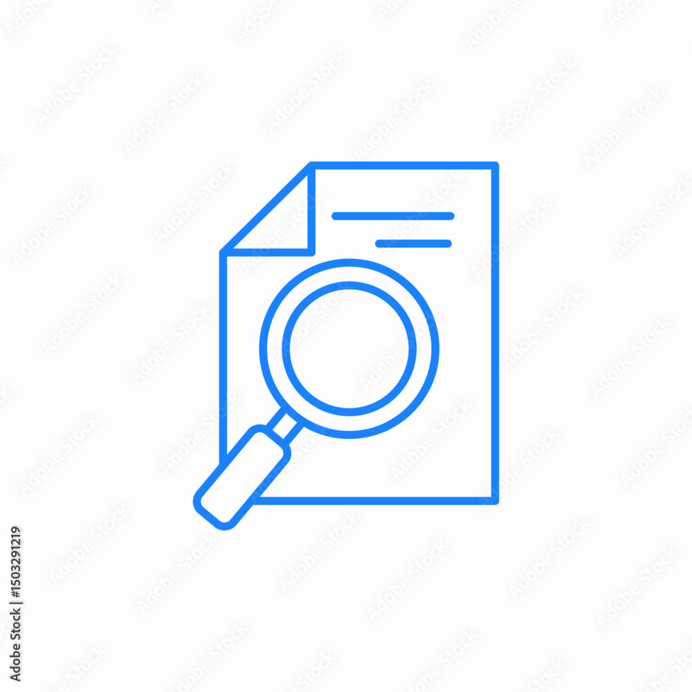 search document icon sign vector search document icon sign vector